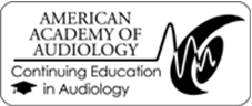 American Academy of Audiology logo. Continuing Education in Audiology.