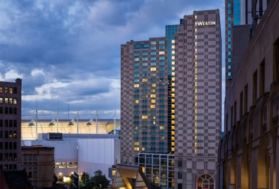 View of Westin Hotel in Pittsburgh, Pennsylvania.